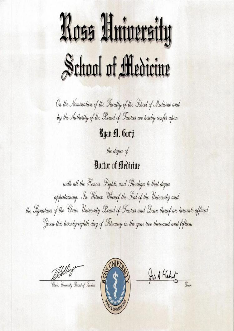 Buy degree from the Ross University School of Medicine