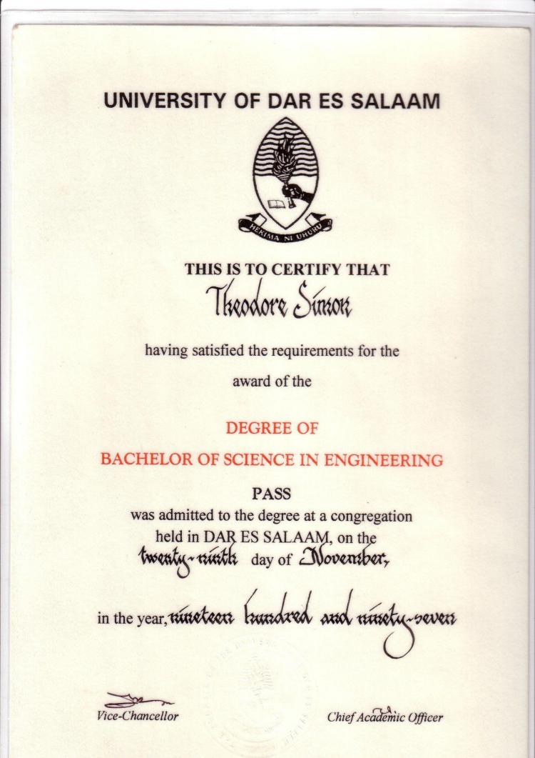 Buy Degree From the University of Dar es Salaam
