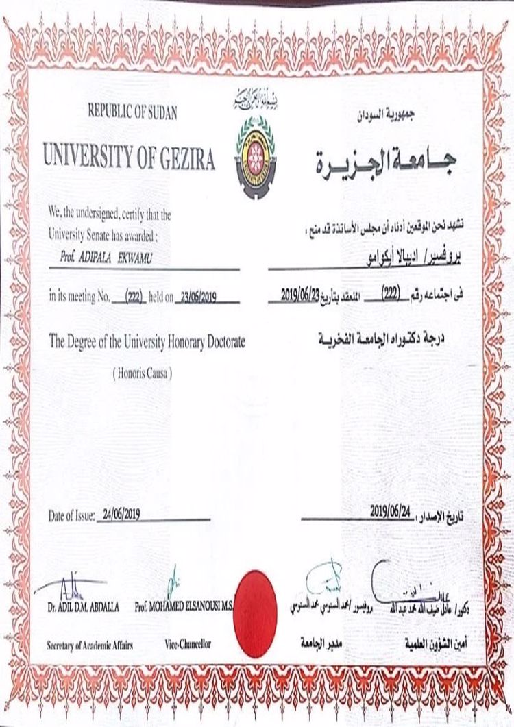 Buy college degree from the University of Gezira