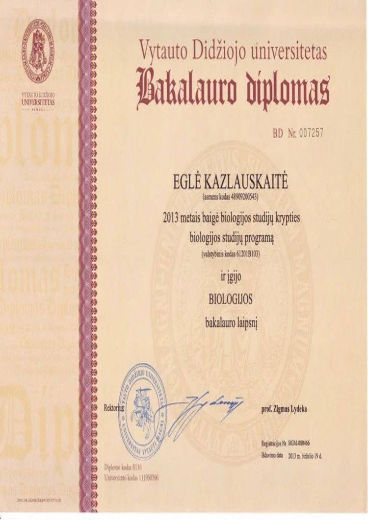 Buy college degree from The Vytauto Didžiojo universitetas
