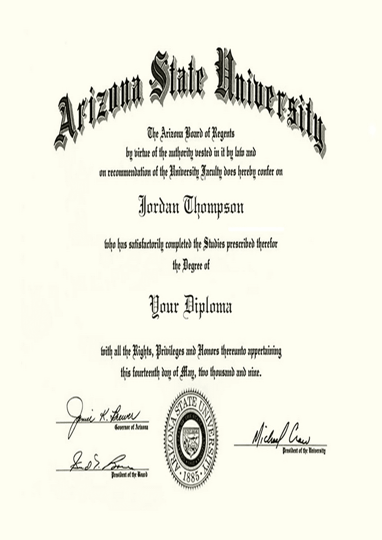 Buy college degree from The Arizona State University