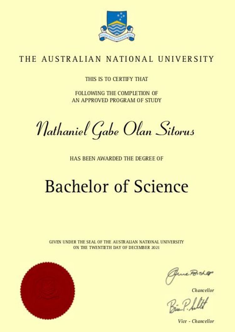 Buy college degree from the Australian National University