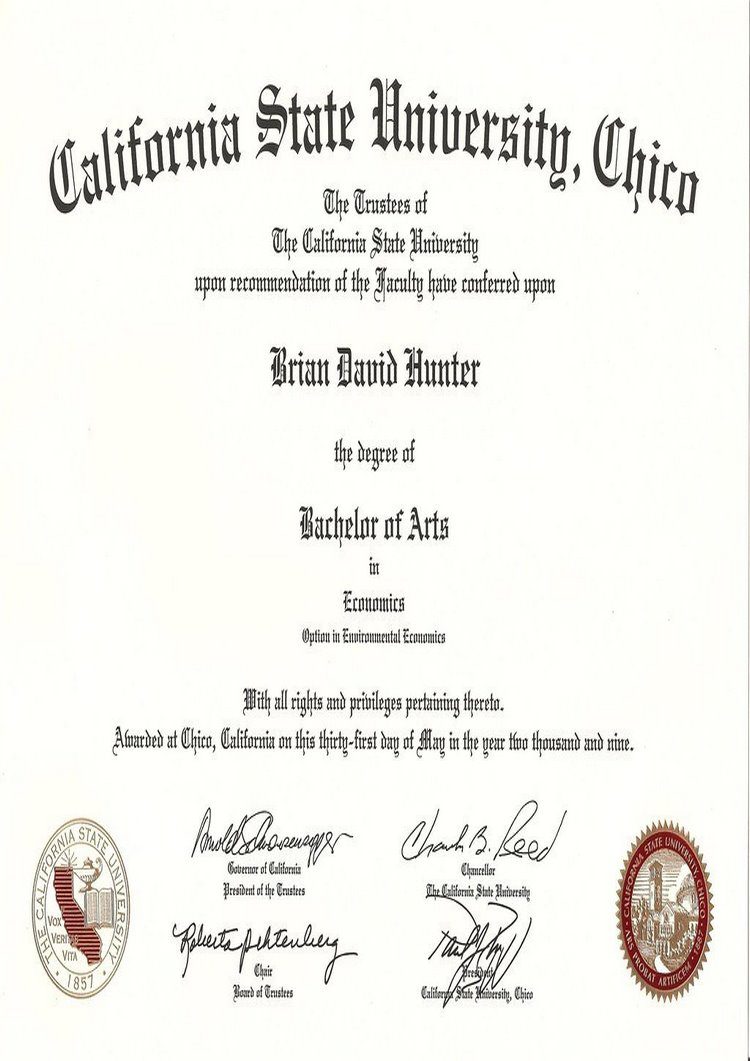 Buy college degree from The California State University, Chico