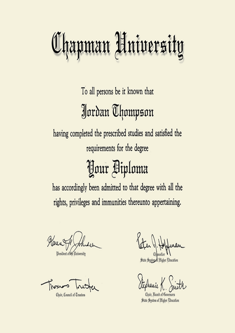 Buy college degree from The Chapman University