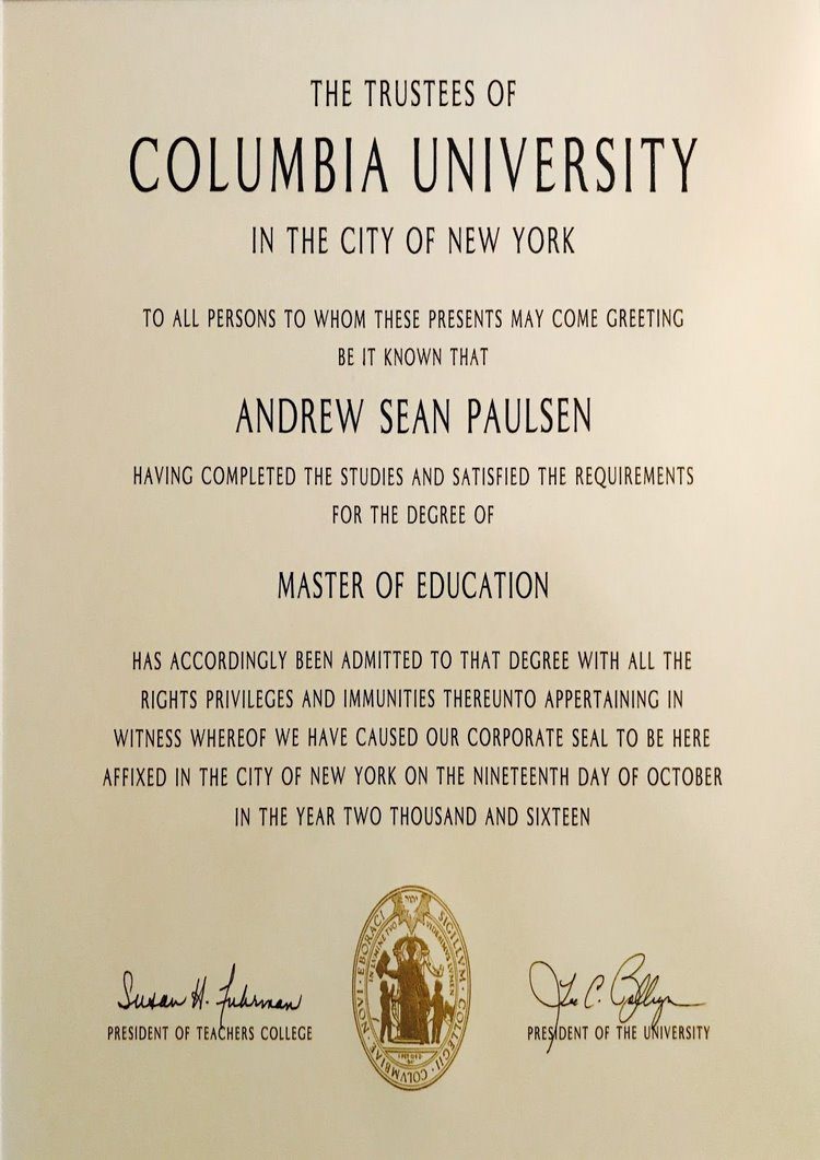 Buy college degree from The Columbia University in the City of New York