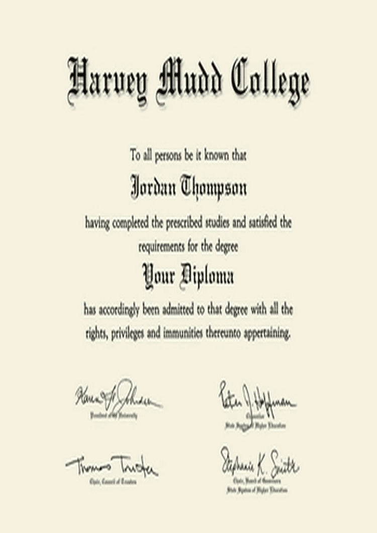 Buy college degree from The Harvey Mudd College