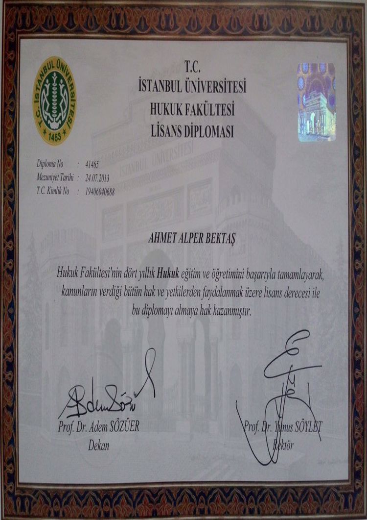 Buy college degree from the Istanbul Üniversitesi