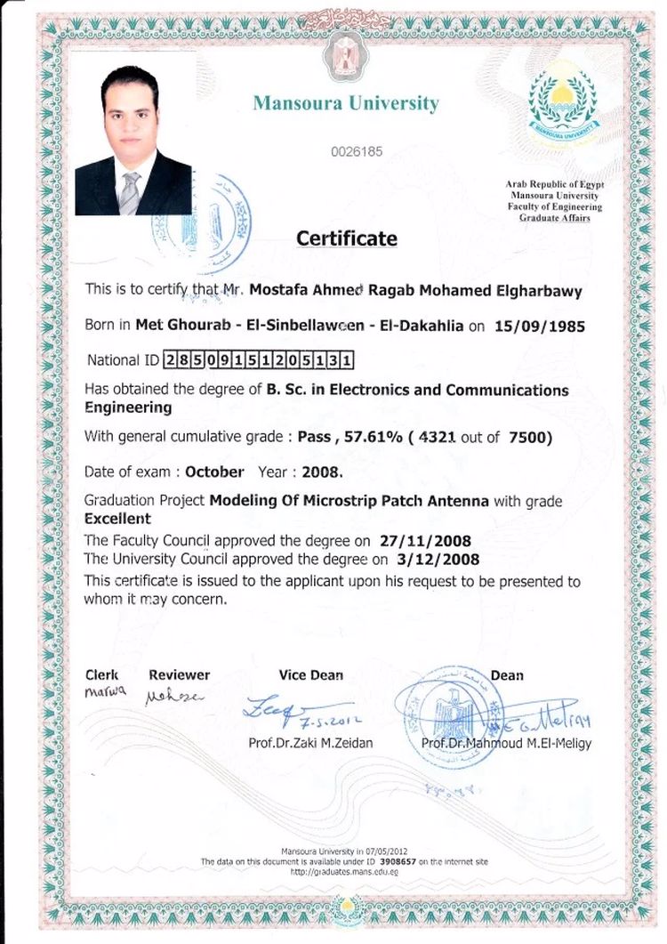 Buy college degree from The Mansoura University