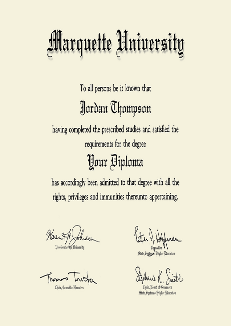 Buy college degree from The Marquette University
