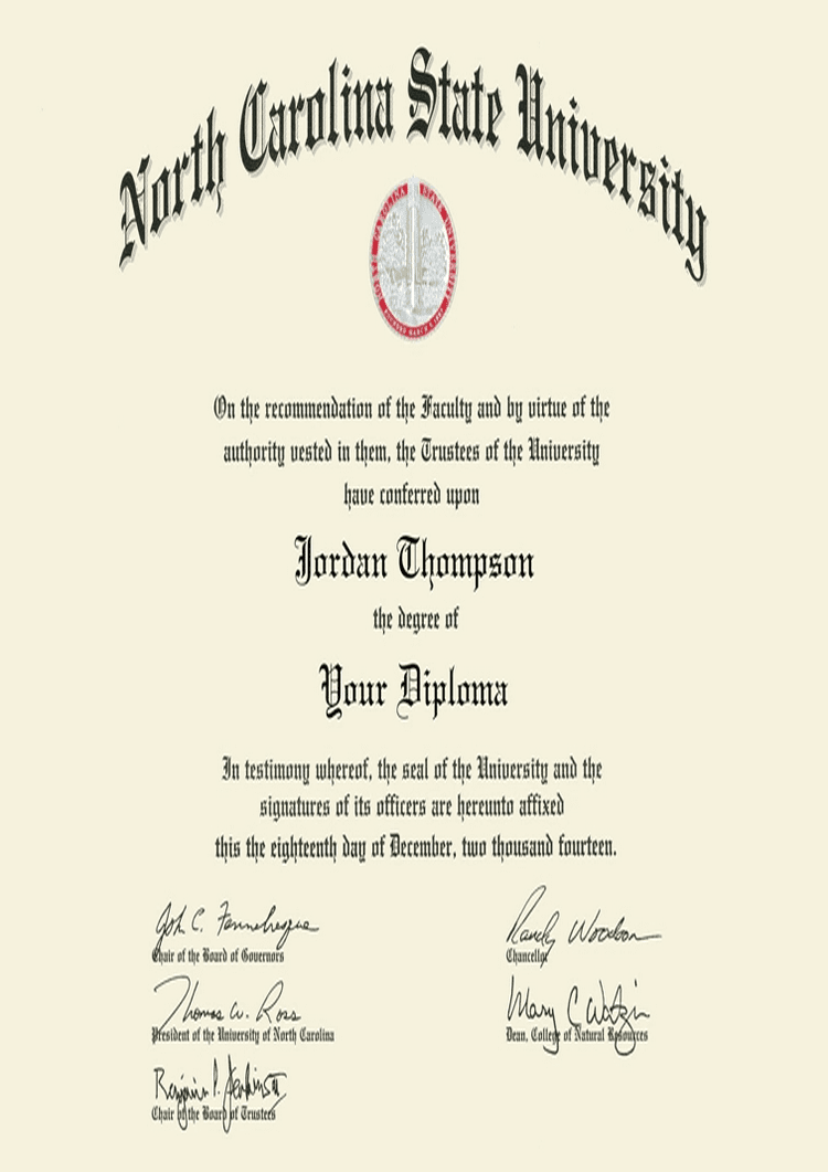 Buy college degree from The North Carolina State University
