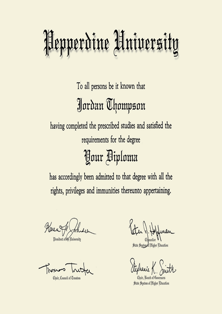 Buy college degree from The Pepperdine University