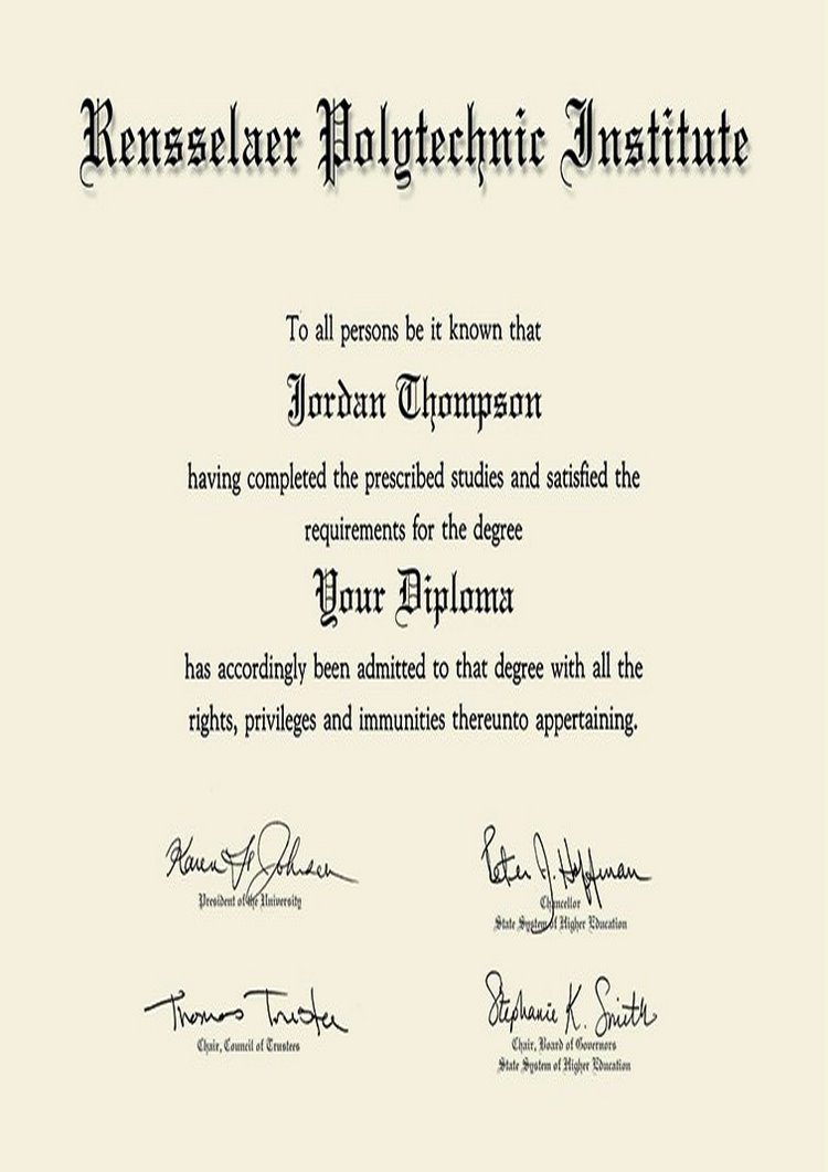 Buy college degree from The Rensselaer Polytechnic Institute