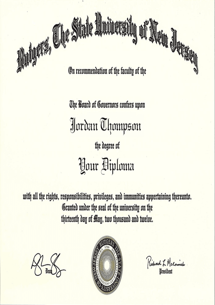 Buy college degree from The Rutgers, The State University of New Jersey