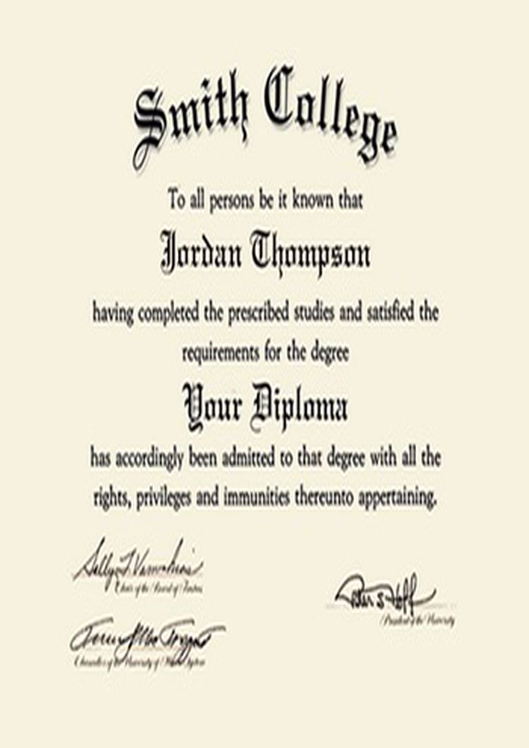 Buy college degree from The Smith College