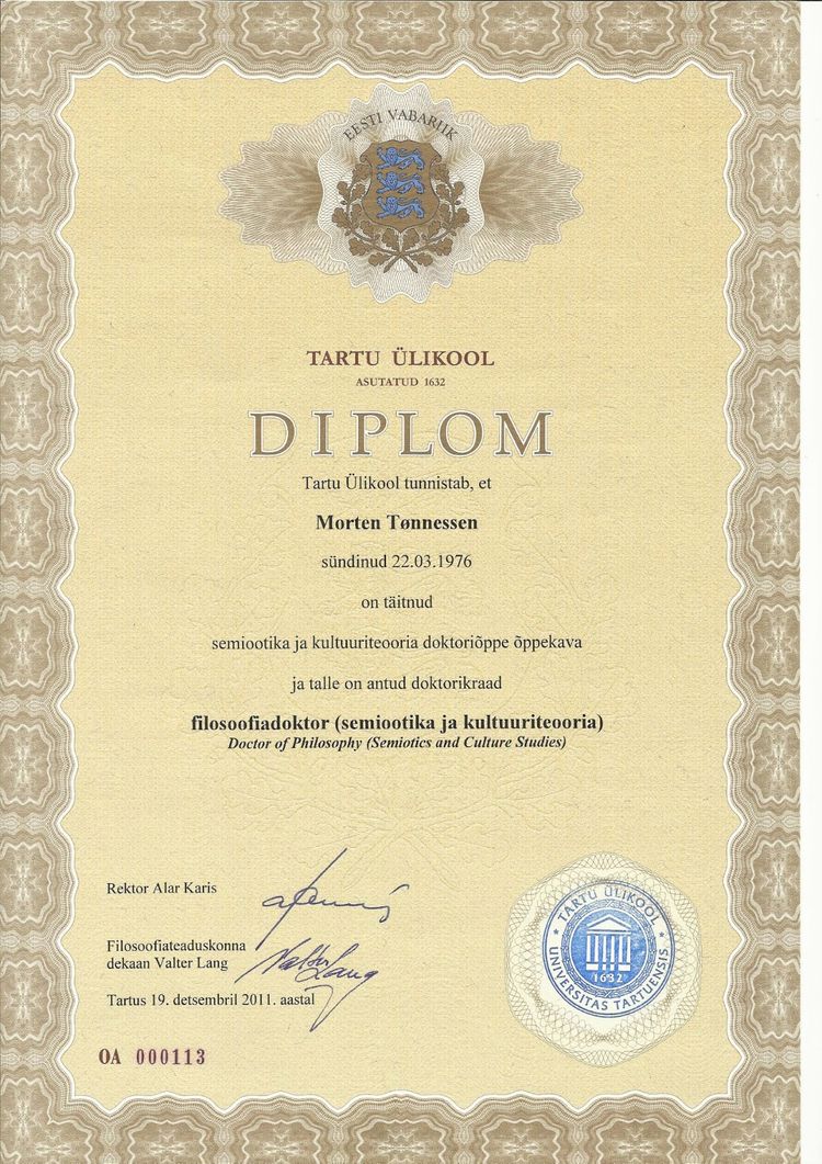 Buy college degree from The Tartu Ülikool