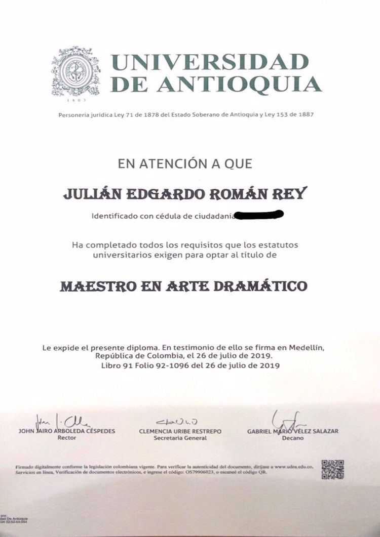 Buy college degree from The Universidad de Antioquía