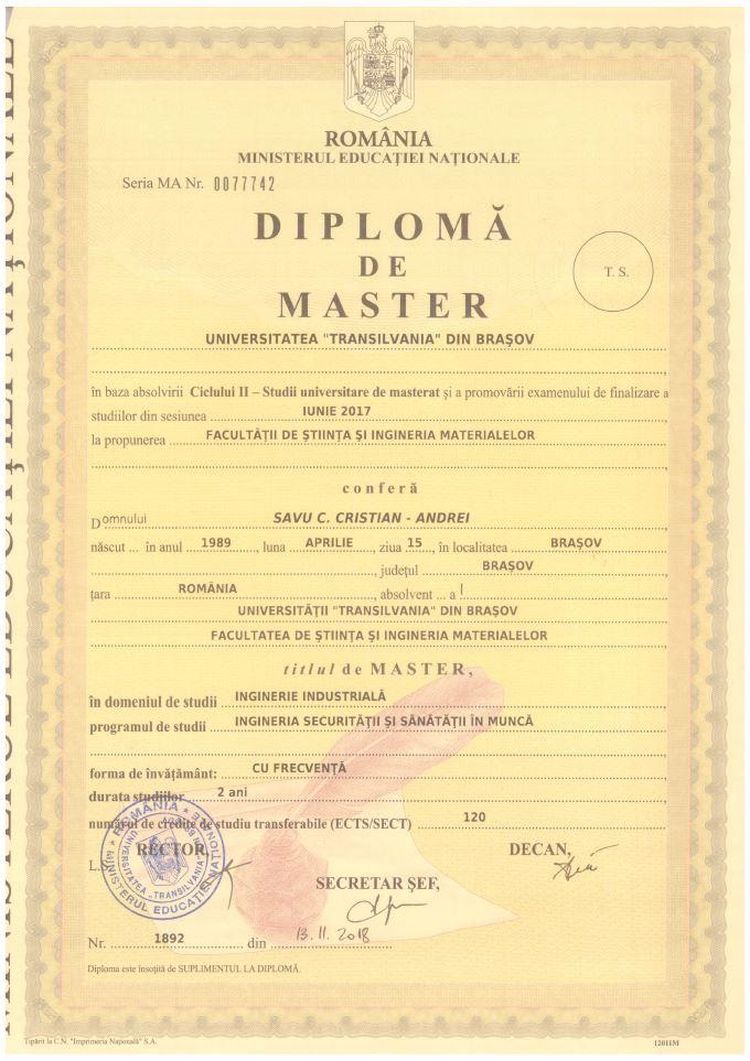 Buy college degree from the Universitatea Transilvania din Brasov