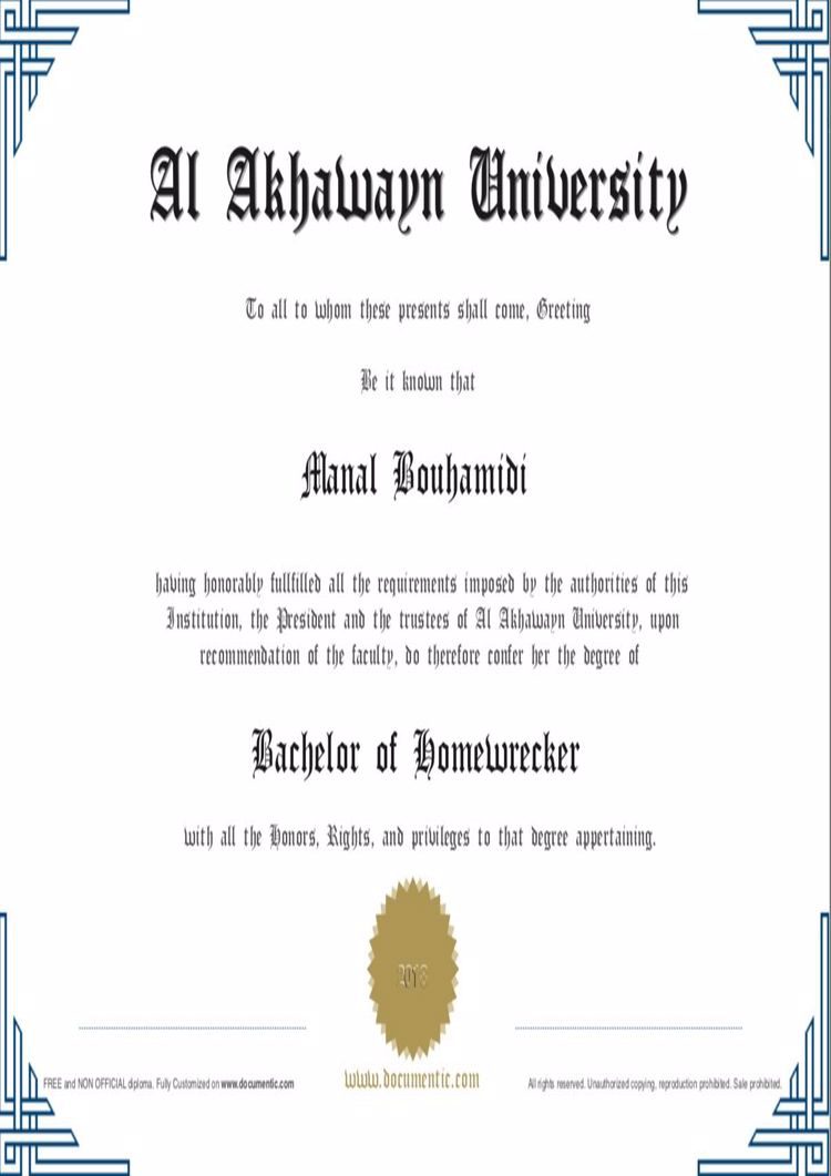 Buy college degree from The Université Al Akhawayn