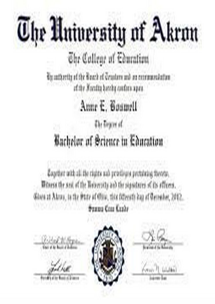 Buy college degree from The University of Akron