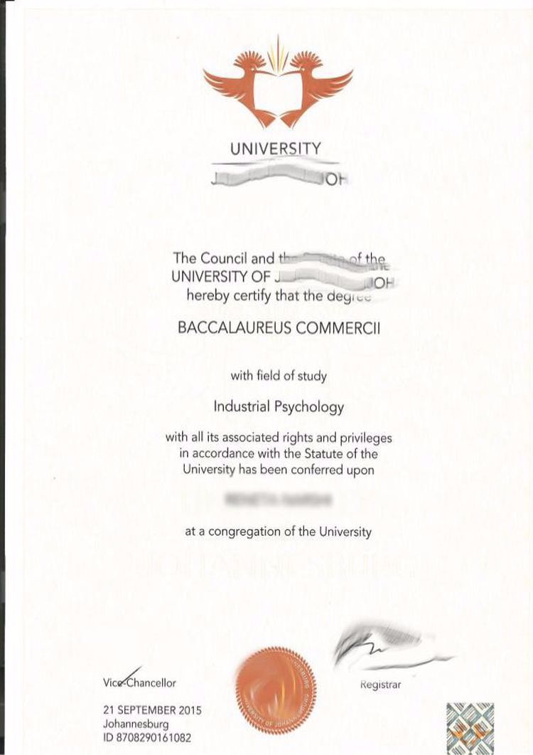 Buy college degree from the University of Johannesburg