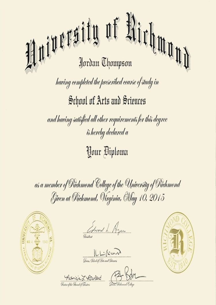 Buy college degree from The University of Richmond