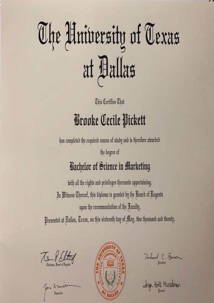 Buy college degree from The University of Texas at Dallas