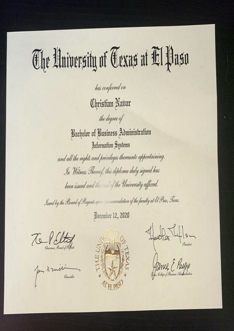 Buy college degree from The University of Texas at El Paso