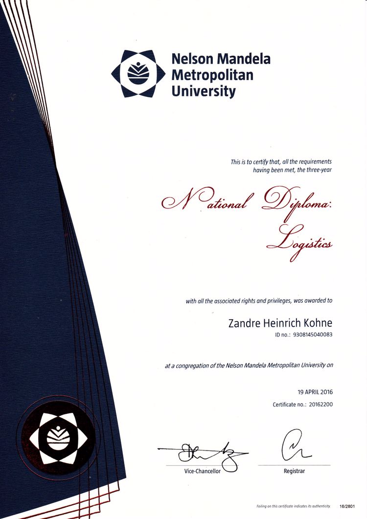 Buy college degree from The Nelson Mandela University