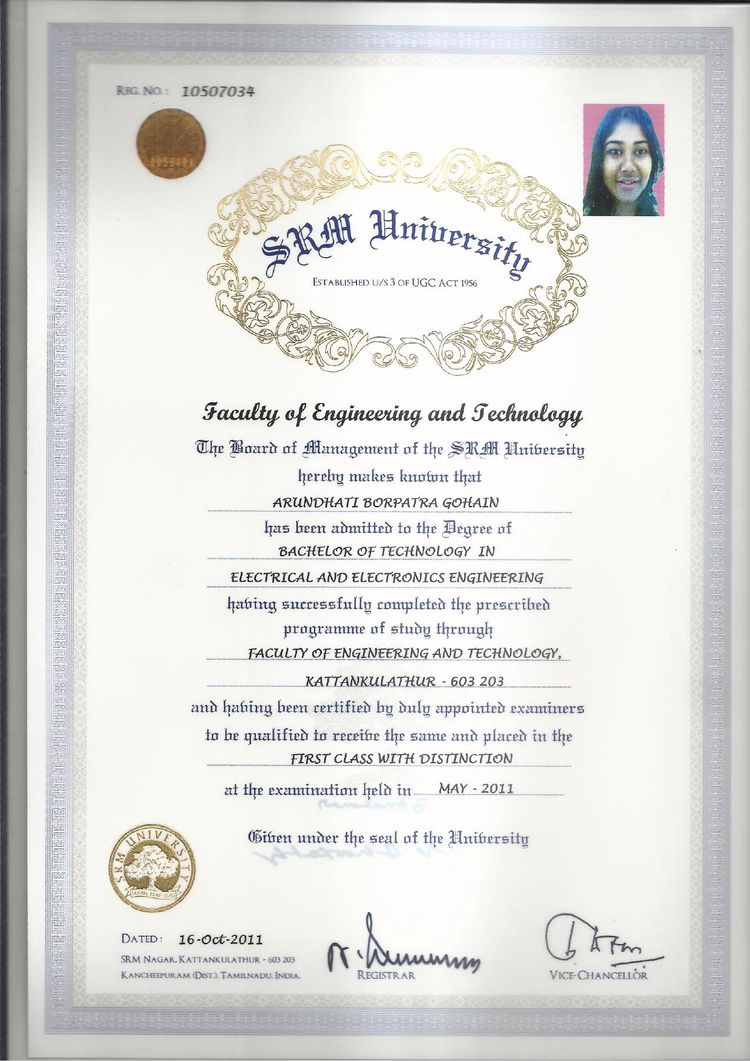 Buy college degree from The SRM Institute of Science and Technology