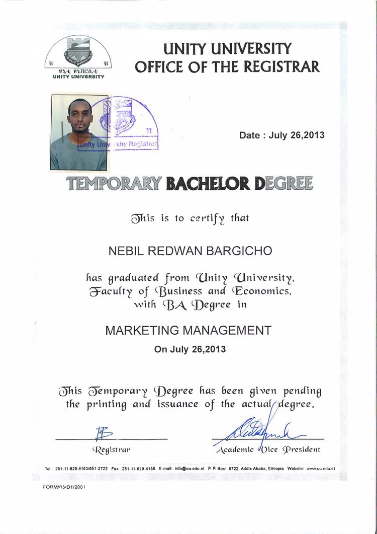 Buy college degree from The Unity University